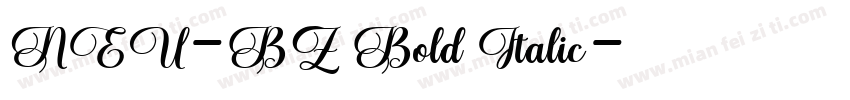 NEU-BZ Bold Italic字体转换